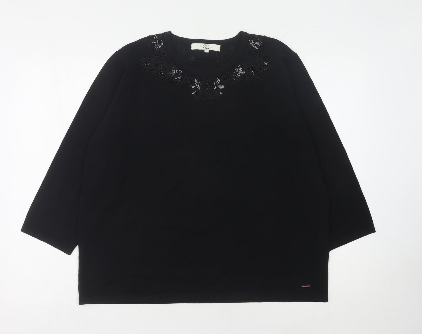 Country Casuals Black Women's Pullover Jumper, Sequin Accent