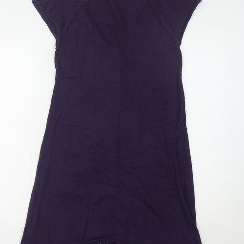 Women's Purple V-Neck Cardigan - Size 12
