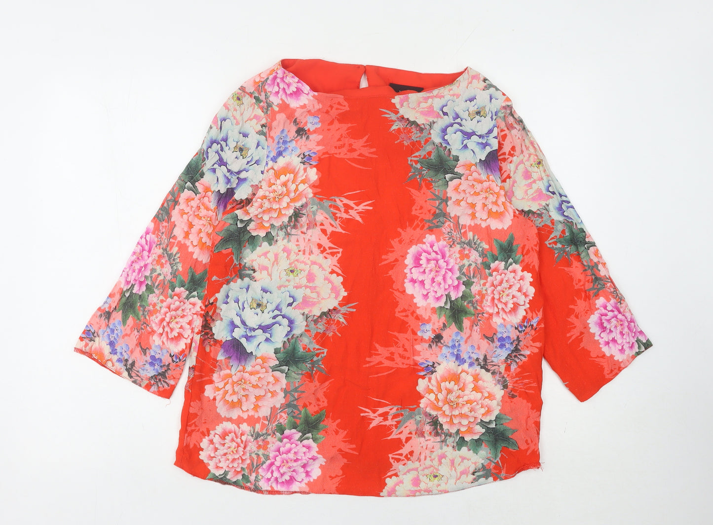 Wallis Women's Multicoloured Floral Tunic Blouse Size 14