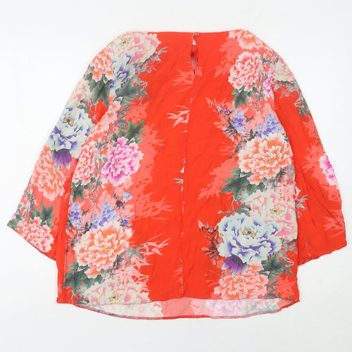 Wallis Women's Multicoloured Floral Tunic Blouse Size 14