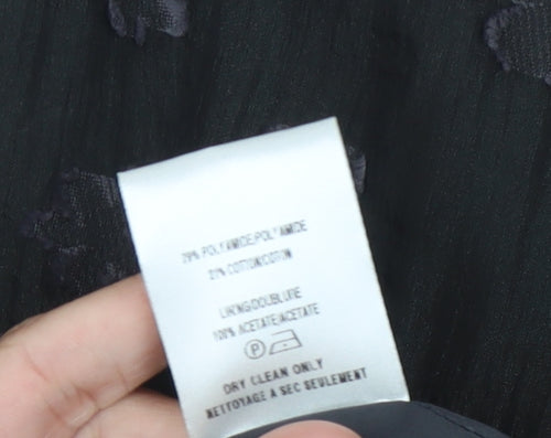 Minuet Black Floral Women's Skirt Size 10 Excellent Condition