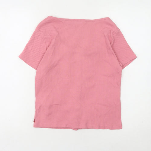 Levi's Women's Pink Scoop Neck T-Shirt - Size L