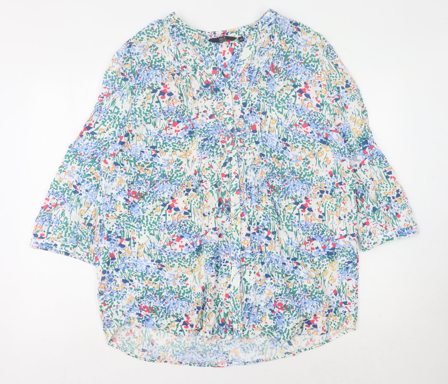 ISLE Essentials Women’s Floral Tunic Blouse, Size 22