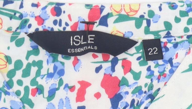 ISLE Essentials Women’s Floral Tunic Blouse, Size 22