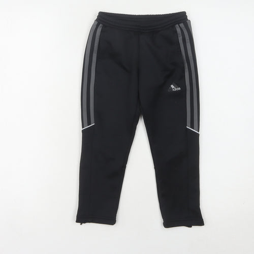Adidas Boys Black Jogger Trousers 4 Years