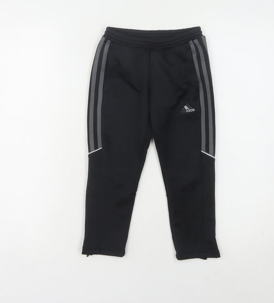 Adidas Boys Black Jogger Trousers 4 Years