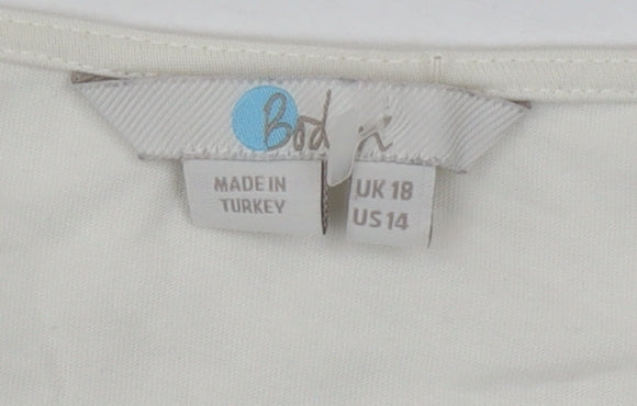 Boden Women's White Sleeveless Top Size 18