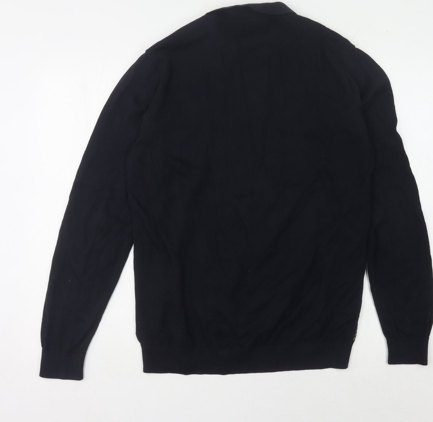 Next Men's Black Long Sleeve Polo L