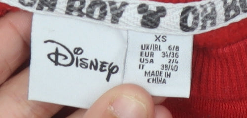 Disney Women’s Red XS Mickey Mouse Sweatshirt