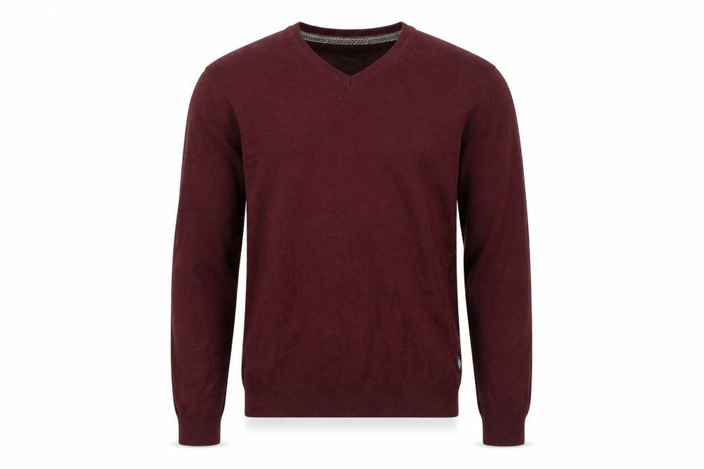 ESPRIT Men's Red V-Neck Pullover Jumper - Size S