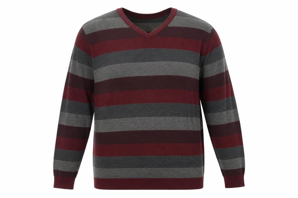Front view of M&Co Men's Multicoloured Striped jumper 2XL