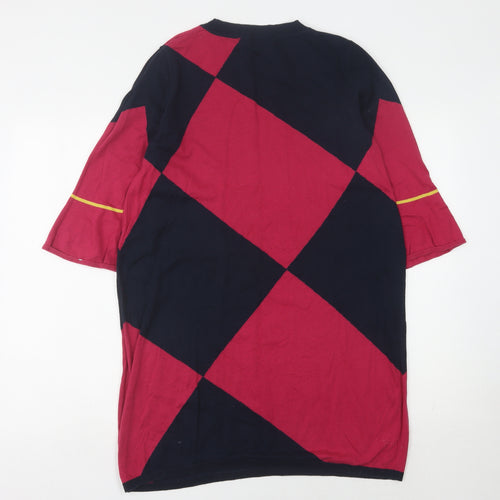 Next Women's Multicoloured Argyle Shift Dress Size 16