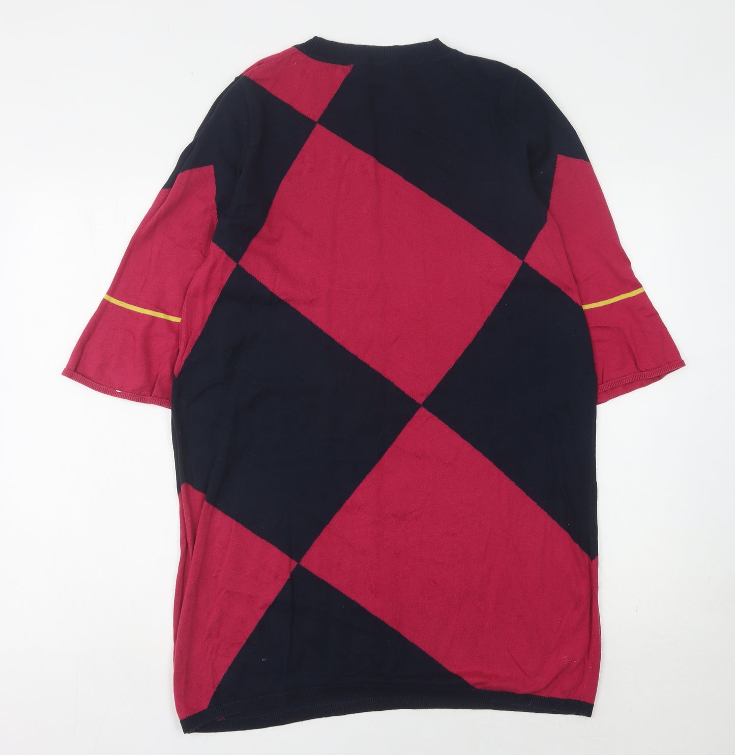 Next Women's Multicoloured Argyle Shift Dress Size 16