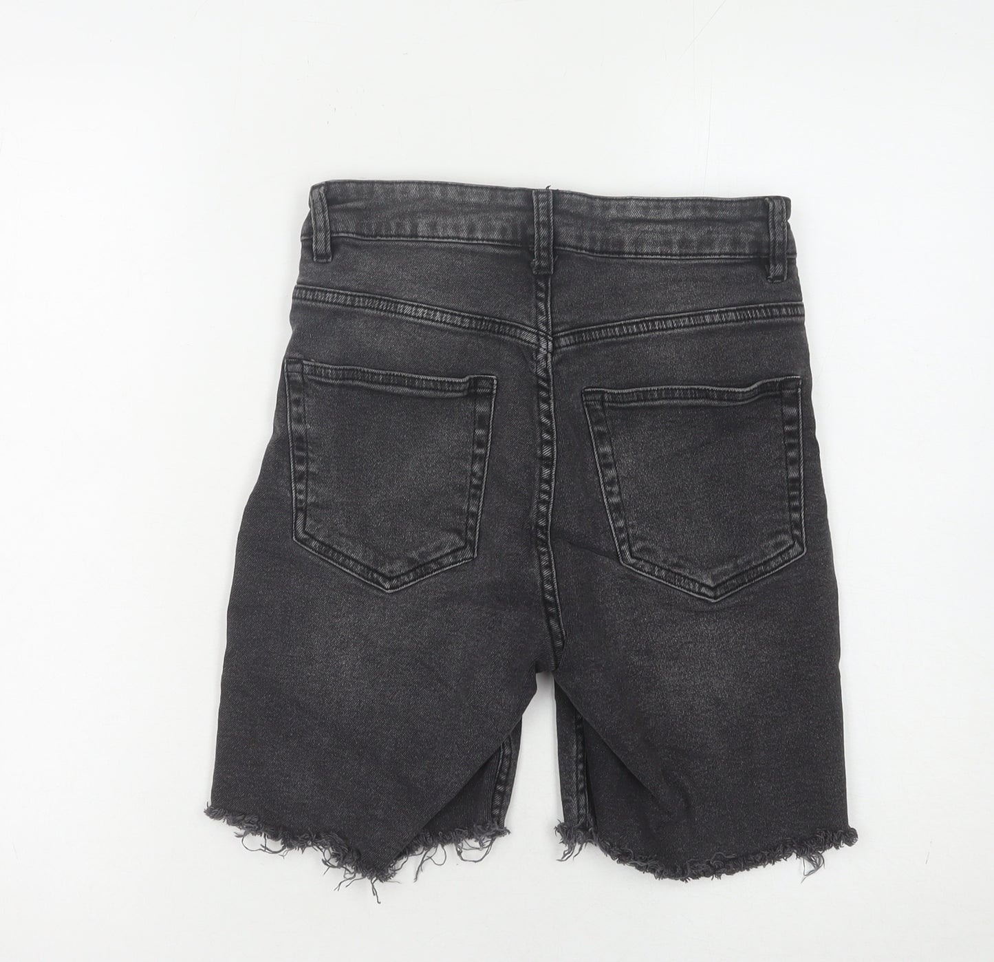 H&M Women's Black Cut-Off Denim Shorts Size 8