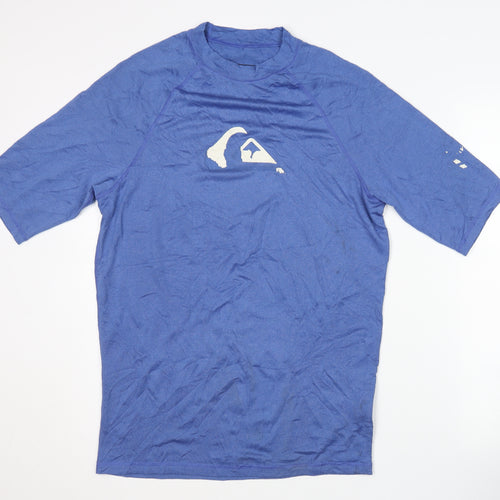 Quiksilver Men's Blue T-Shirt, Size L, Surfing