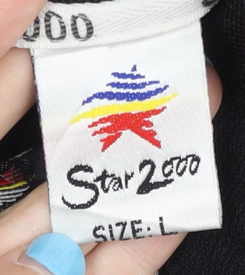 Star 2000 Men's Black L Polo Shirt with Logo