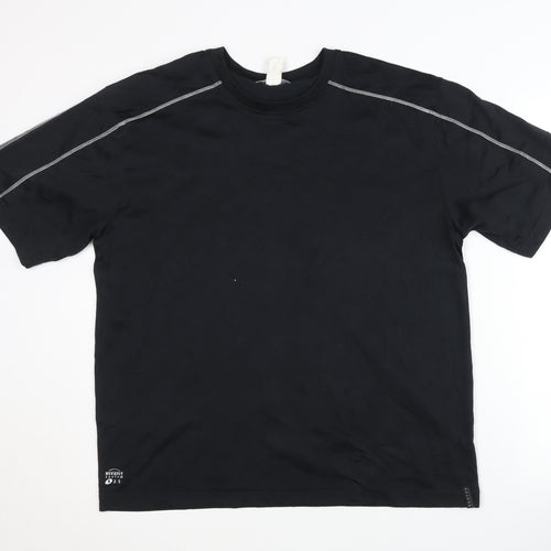 Decathlon Men's Black Basic T-Shirt, Size L