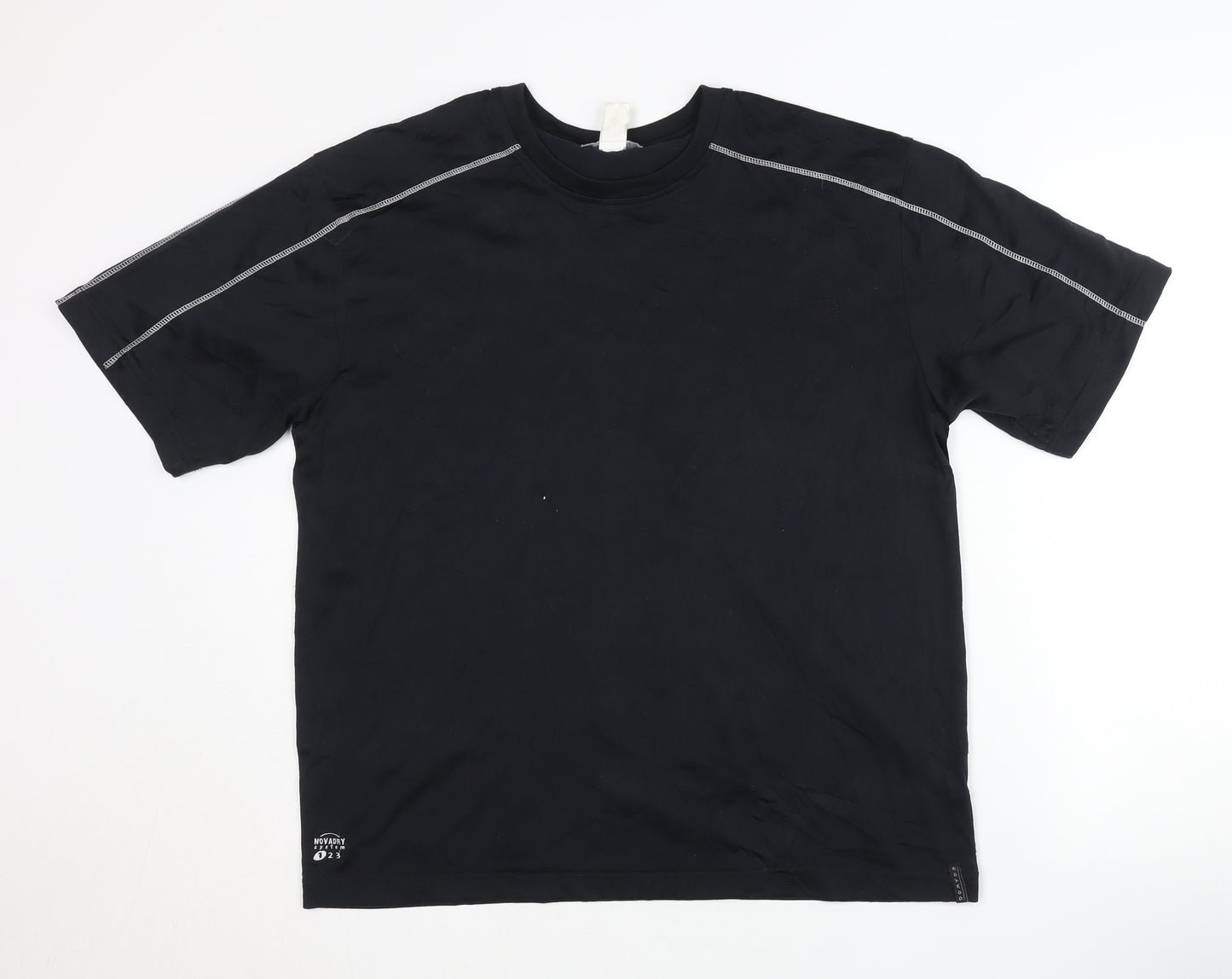 Decathlon Men's Black Basic T-Shirt, Size L