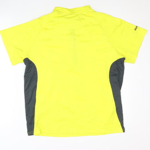 Everyone Active Men's Yellow T-Shirt L 1/4 Zip Activewear