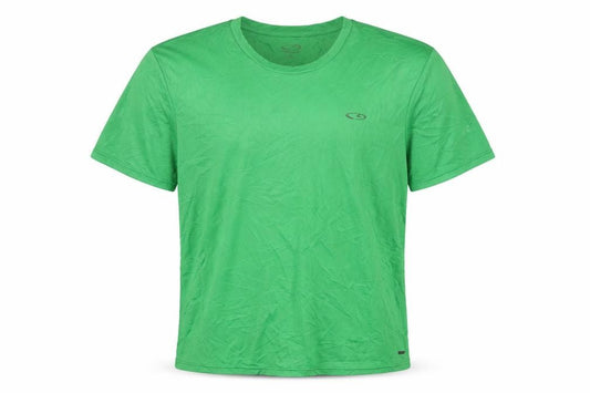 Front view of Champion Men's Green T-Shirt, size L