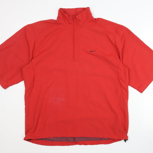 Nike Men's Red Short Sleeve Activewear Top L