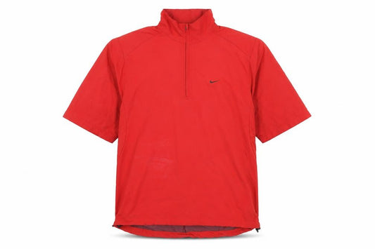 Front view of Nike Men's Red Short Sleeve Activewear Top L