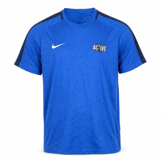 Front view of Nike Men's Blue Athletic Jersey T-Shirt Medium
