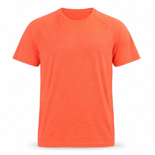 Front view of Active & Co Men's Orange Gym T-Shirt M - Breathable Fit