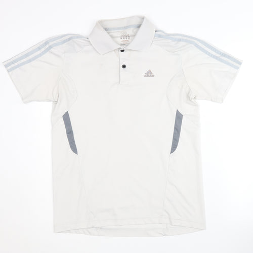 adidas Men's White Polo Shirt Size S for Gym