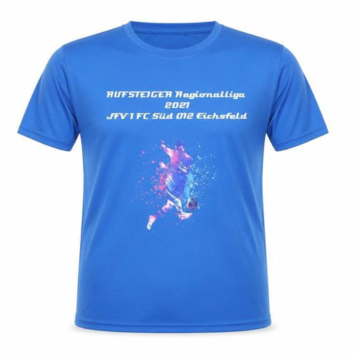James & Nicholson Men's Blue Football T-Shirt