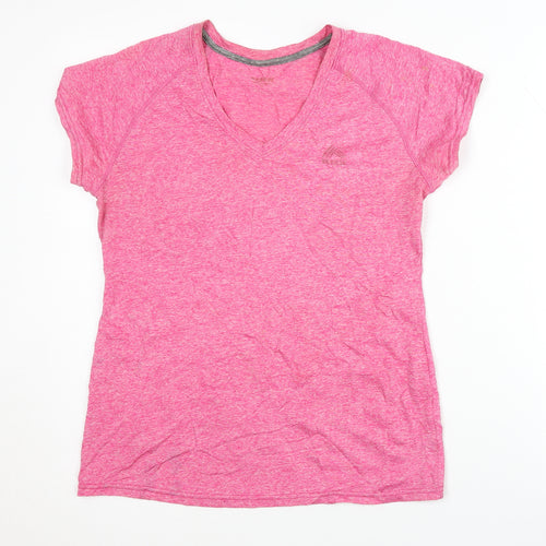 REI Women's Pink V-Neck Activewear T-Shirt, Medium