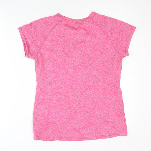 REI Women's Pink V-Neck Activewear T-Shirt, Medium