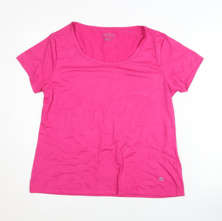 Romester Women's Pink Basic Activewear T-Shirt, S