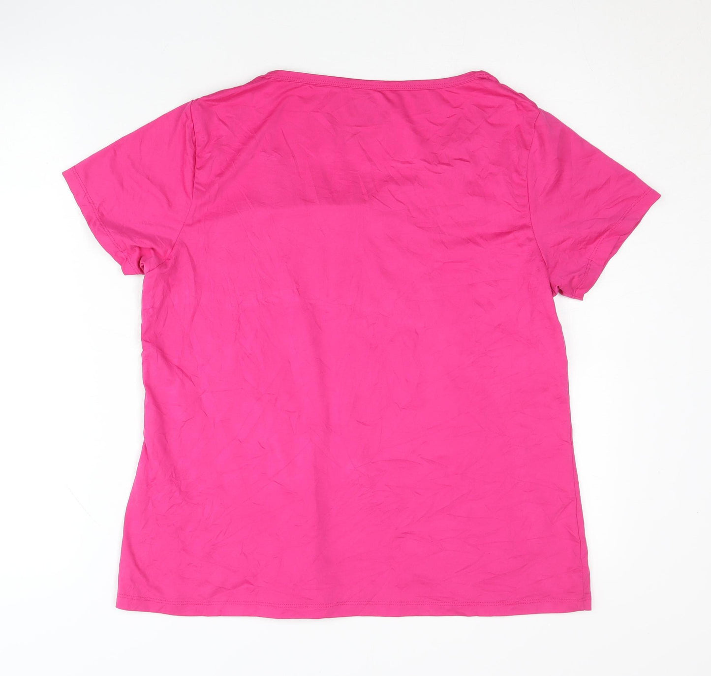 Romester Women's Pink Basic Activewear T-Shirt, S