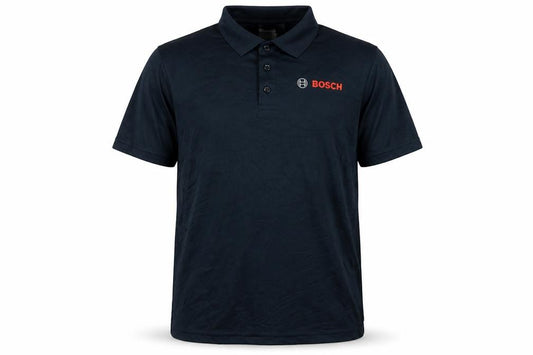 Front view of STEINMOLLER Men's Black Polo Shirt M Size