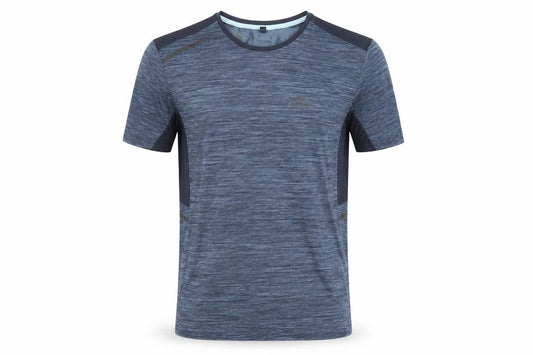 Front view of Decathlon Men's Blue Athletic T-Shirt, size S