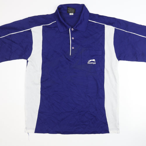 Slazenger Men's Blue Polo Shirt - Medium