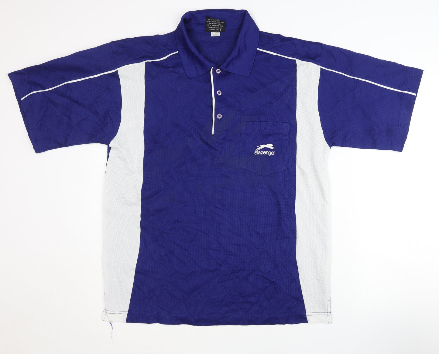 Slazenger Men's Blue Polo Shirt - Medium