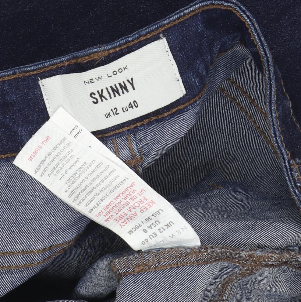 New Look Women's Blue Skinny Jeans Size 12