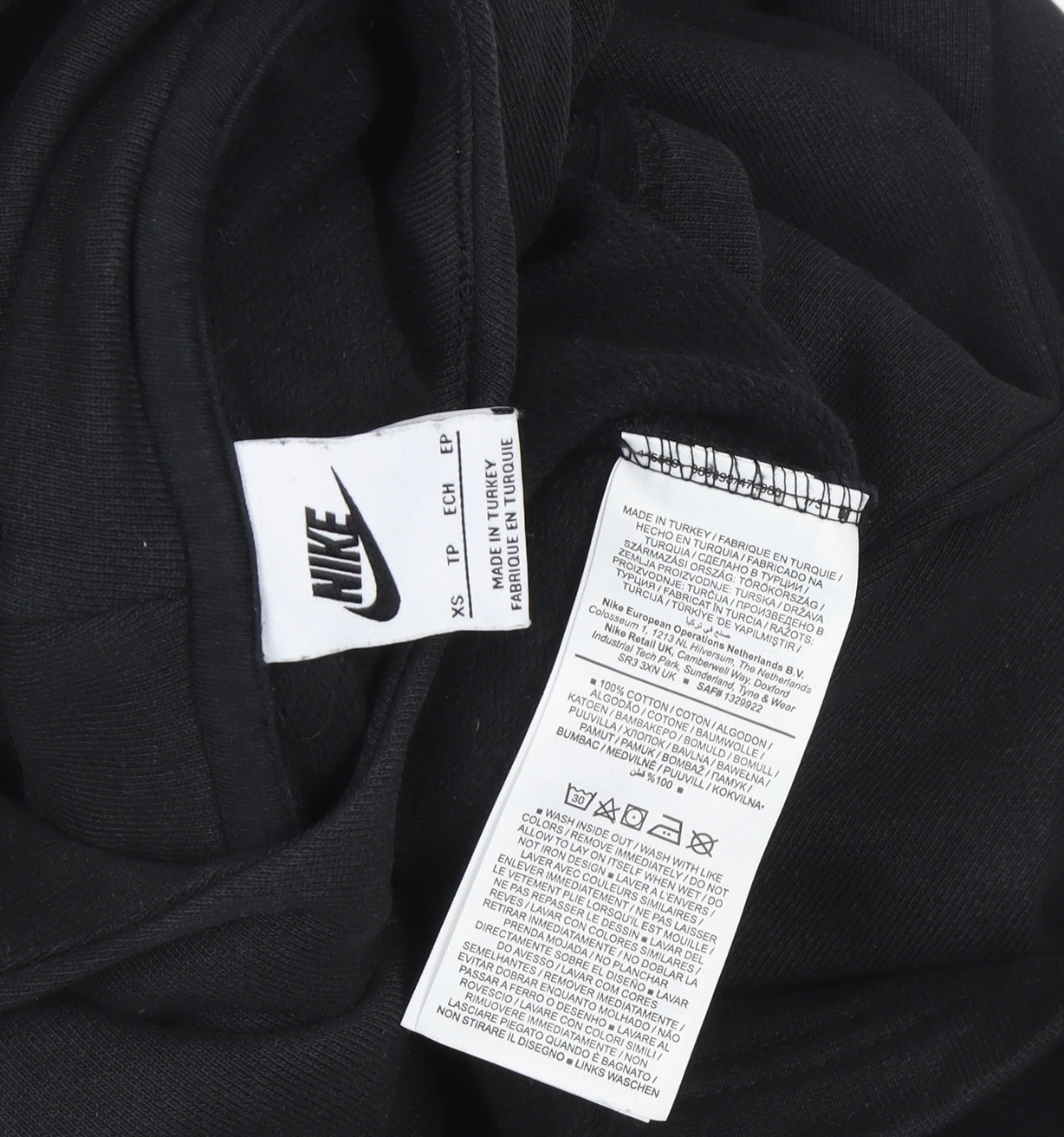 Nike Men's Black XS Pullover Hoodie with Logo