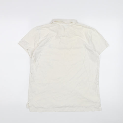 Ralph Lauren Women's Ivory Polo Shirt - M, Casual Classic