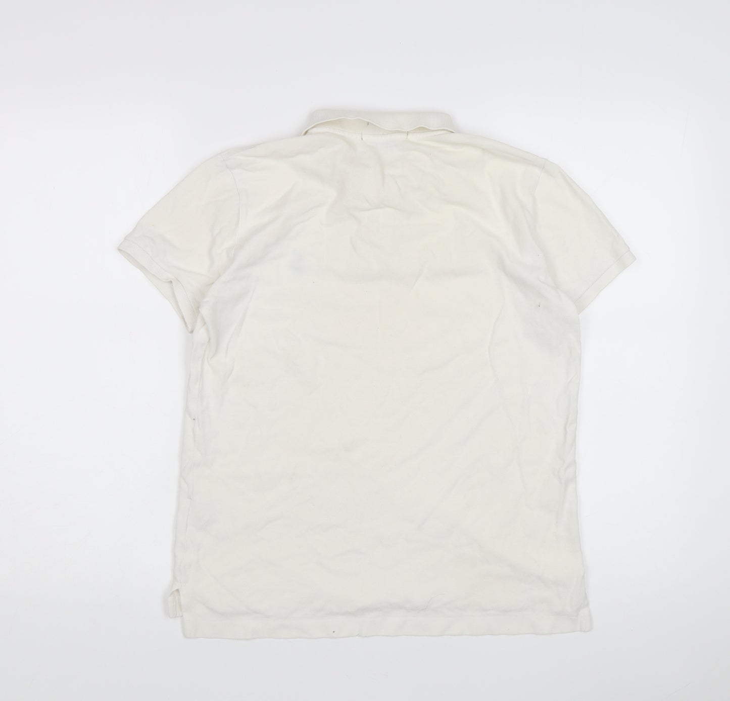 Ralph Lauren Women's Ivory Polo Shirt - M, Casual Classic
