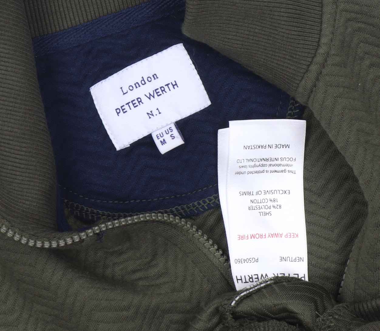 Peter Werth Men's Green Basic Jacket Size S