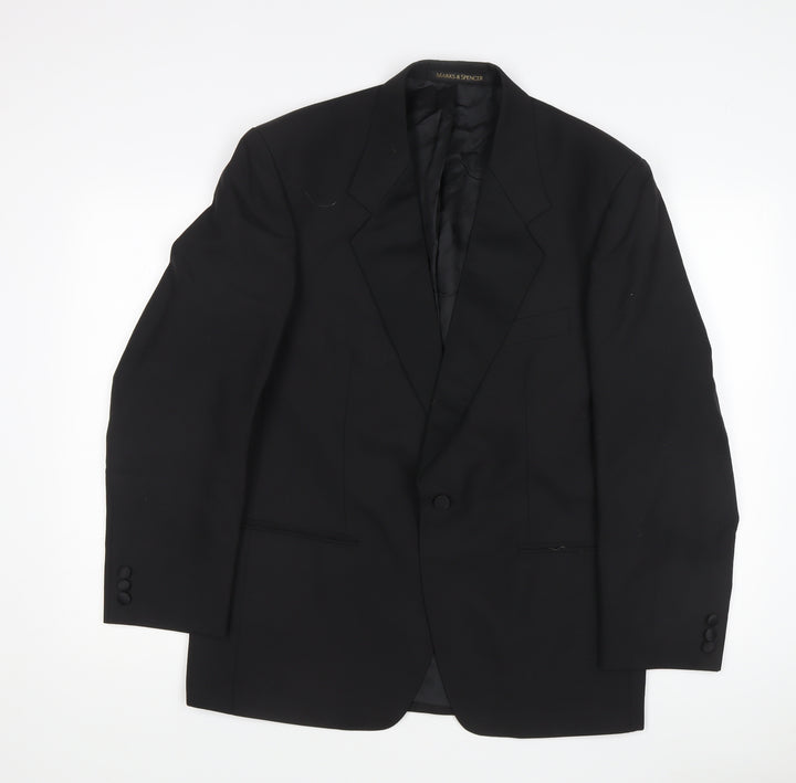 Marks and Spencer Men's Black Suit Jacket 40