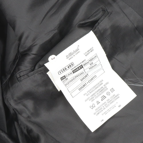 Marks and Spencer Men's Black Suit Jacket 40