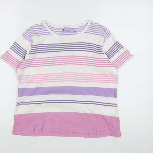 Honor Millburn Women's Multicoloured Striped T-Shirt