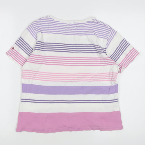 Honor Millburn Women's Multicoloured Striped T-Shirt