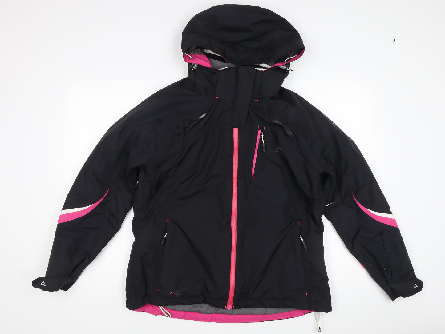Dare 2b Women's Black Ski Jacket Size 12 - Hooded & Waterproof