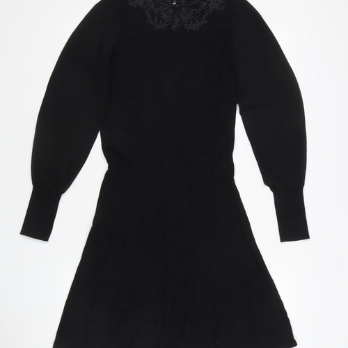 Oasis Women's Black Dress, Size S, Long Sleeve