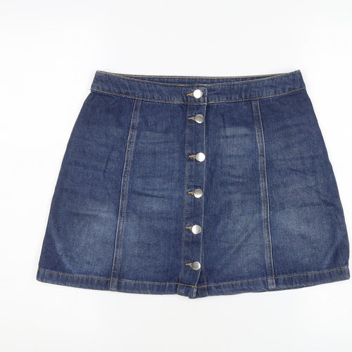 Divided Women's Blue Denim A-Line Skirt Size 10